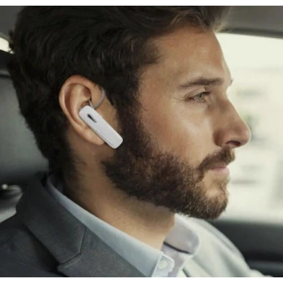 Casca bluetooth cu microfon Alb