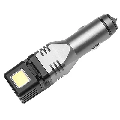 Incarcator auto 3 in 1, USB, magnet, lanterna COB