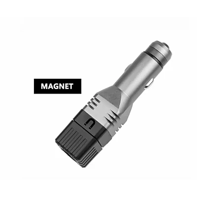 Incarcator auto 3 in 1, USB, magnet, lanterna COB