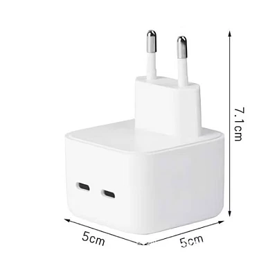 Incarcator compact cu doua porturi USB-C 35W USB C Incarcator compact cu doua porturi USB-C 35W USB C