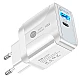 Incarcator de PRIZA PD 18W cu 2 porturi QC3.0 Incarcator de PRIZA PD 18W cu 2 porturi QC3.0