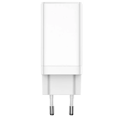 Incarcator retea rapid PD 65W 2xUSB-C + USB ALB Incarcator retea rapid PD 65W 2xUSB-C + USB ALB