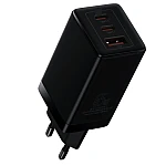 Incarcator retea rapid PD 65W 2xUSB-C + USB NEGRU