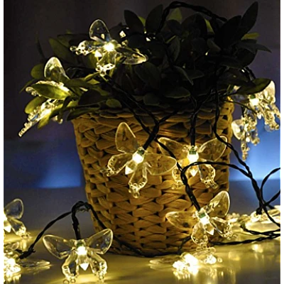 Instalatie 1500-11 Solara 50 LED - FLUTURI Crystal, ALB CALD 5m Instalatie 1500-11 Solara 50 LED - FLUTURI Crystal, ALB CALD 5m