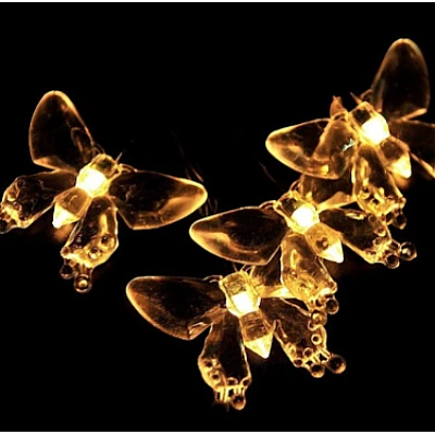 Instalatie 1500-11 Solara 50 LED - FLUTURI Crystal, ALB CALD 5m Instalatie 1500-11 Solara 50 LED - FLUTURI Crystal, ALB CALD 5m