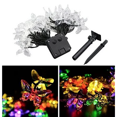 Instalatie 1500-11 Solara 50 LED - FLUTURI Crystal, MULTICOLOR 5m RGB Instalatie 1500-11 Solara 50 LED - FLUTURI Crystal, MULTICOLOR 5m RGB