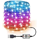 Instalatie luminoasa inteligenta bluetooth 4.0 control din aplicatie conectare prin USB 8 metri multicolora