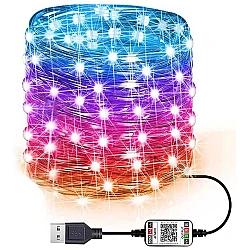 Instalatie luminoasa inteligenta bluetooth 4.0 control din aplicatie conectare prin USB 5 metri multicolora