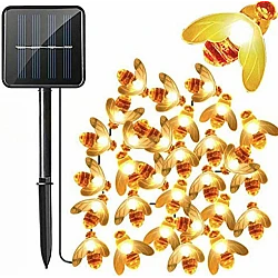Ghirlanda solara cu 50 albinute LED interior-exterior