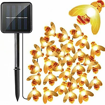 Ghirlanda solara cu 50 albinute LED interior-exterior Ghirlanda solara cu 50 albinute LED interior-exterior