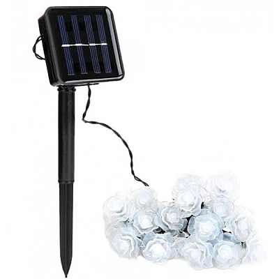 Instalatie solara gradina flori de trandafir cu 50 LEDALB CALD 1500-9 Instalatie solara gradina flori de trandafir cu 50 LEDALB CALD 1500-9