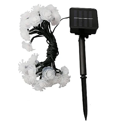 Instalatie solara gradina flori de trandafir cu 50 LEDALB CALD 1500-9 Instalatie solara gradina flori de trandafir cu 50 LEDALB CALD 1500-9