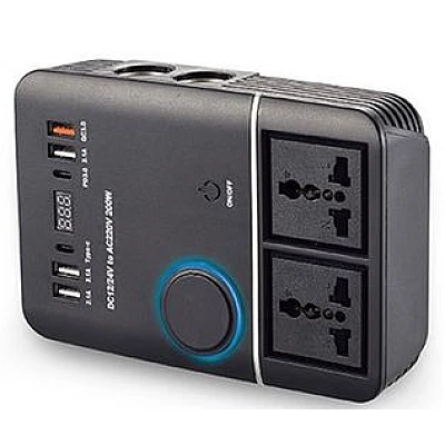 Invertor auto Olesson 1661 la 220V putere 200W Invertor auto Olesson 1661 la 220V putere 200W