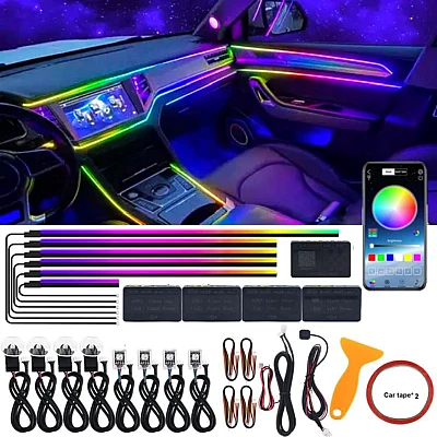 Banda Symphony 18 in 1 lumina ambientala auto RGB dinamice Banda Symphony 18 in 1 lumina ambientala auto RGB dinamice