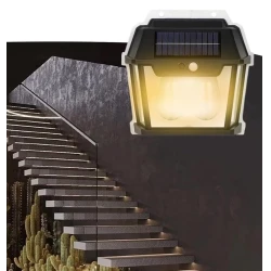 Lampa Solara de Perete Q D1522 Cu 2 becuri LED pentru exterior cu senzor de miscare si lumina