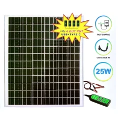 Panou solar portabil 25W cu USB si mufe pentru incarcare device uri CL 1826 Panou solar portabil 25W cu USB si mufe pentru incarcare device uri CL 1826