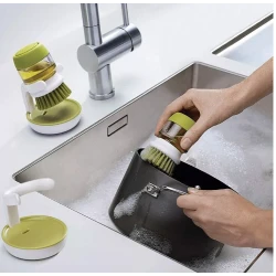 Perie de vase cu dozator detergent si suport depozitare utilizare universala OFF Perie de vase cu dozator detergent si suport depozitare utilizare universala OFF