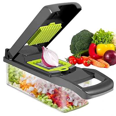 Razatoare multifunctionala Veggie Slicer 16 accesorii incluse lame din otel inoxidabil Razatoare multifunctionala Veggie Slicer 16 accesorii incluse lame din otel inoxidabil