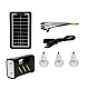 Kit solar GD-13 cu lampa multifunctionala panou solar si 3 Becuri
