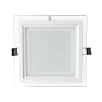 Aplica Patrata 12W Led MAT Margine de sticla incastrabila in tavan fals si rigips
