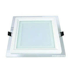 Aplica Patrata 12W Led MAT Margine de sticla incastrabila in tavan fals si rigips