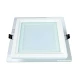 Aplica Patrata 12W Led MAT Margine de sticla incastrabila in tavan fals si rigips