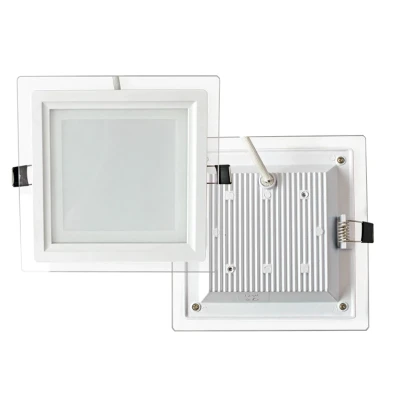 Aplica Patrata 12W Led MAT Margine de sticla incastrabila in tavan fals si rigips