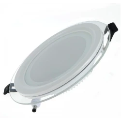 Aplica Rotunda 12W Led MAT incastrabila in tavan fals si rigips margine sticla