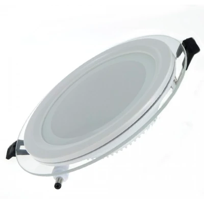 Aplica Rotunda 12W Led MAT incastrabila in tavan fals si rigips margine sticla