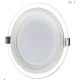 Aplica Rotunda 12W Led MAT incastrabila in tavan fals si rigips margine sticla