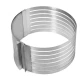 Formă de tort rotundă din Inox reglabilă (24-30cm)