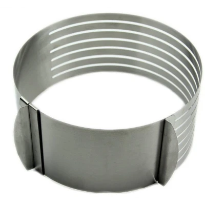 Formă de tort rotundă din Inox reglabilă (24-30cm)