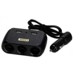 Priza auto12V/24V In-Car 1512 cu 5 intrari 120W negru