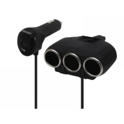 Priza auto 12V/24V Olesson 1634 cu 4 intrari 120W negru