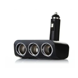 Priza auto 12V Olesson 1520 cu 3 intrari 120W negru
