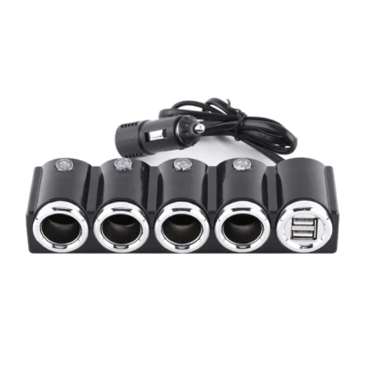 Priza auto 1504 cu 6 intrari  12V  In-Car negru MULTIPLICATOR