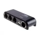 Priza auto Olesson 1525  120W 2 x USB 3 prize + port iesire bricheta