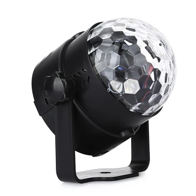 Proiector Rotativ La Priza, LED RGB, 3 Lumini
