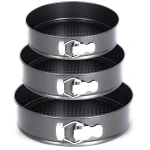 Set 3 tavi de tort cu dimensiuni diferite si fund detasabil 22-24-26