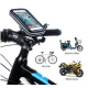 Suport husa telefon pentru bicicleta LX-01 rezistent apa si socuri touchscreen 360* rotativ negru XL