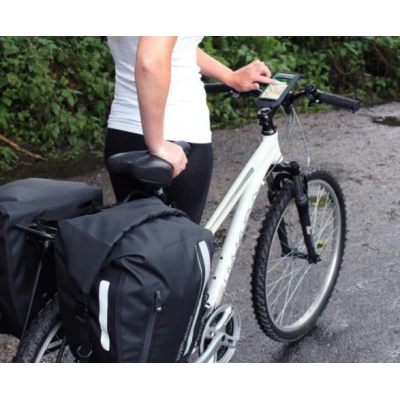 Suport husa telefon pentru bicicleta LX-01 rezistent apa si socuri touchscreen 360* rotativ negru XL