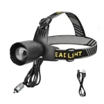 Lanterna frontala LED YM T102 cu zoom profesionala lumina alba/rosie si incarcare USB