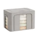 UB Pachet de 3 cosuri de depozitare pentru haine pliabile pentru organizatoare de dulap 24L/66L/100L GRI