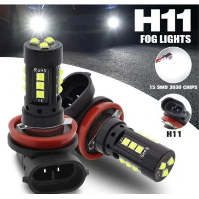 UB Set 2 Becuri auto H11 15 LED 160W 6000K 9600 lumeni
