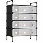 UB Comoda cu 4 sertare cadru metalic design modern organizator depozitare wfb6205