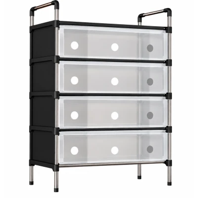 UB Comoda cu 4 sertare cadru metalic design modern organizator depozitare wfb6205