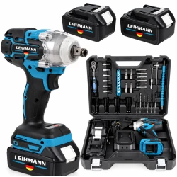 UB Masina de impact si insurubat cu 2 acumulatori si 43 accesorii  36V 5Ah LEIHMANN ALBASTRA