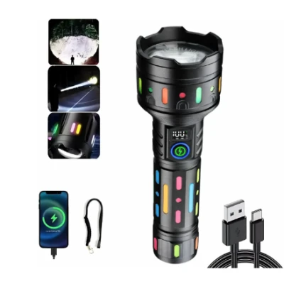 Lanterna de mana CB 705 TG cu led puternic 20cm aluminiu