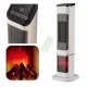 Semineu Electric 2000W cu efect de flacara 2 trepte incalzire cu termostat si telecomanda Dispay LED