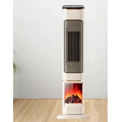 Semineu Electric 2000W cu efect de flacara 2 trepte incalzire cu termostat si telecomanda Dispay LED
